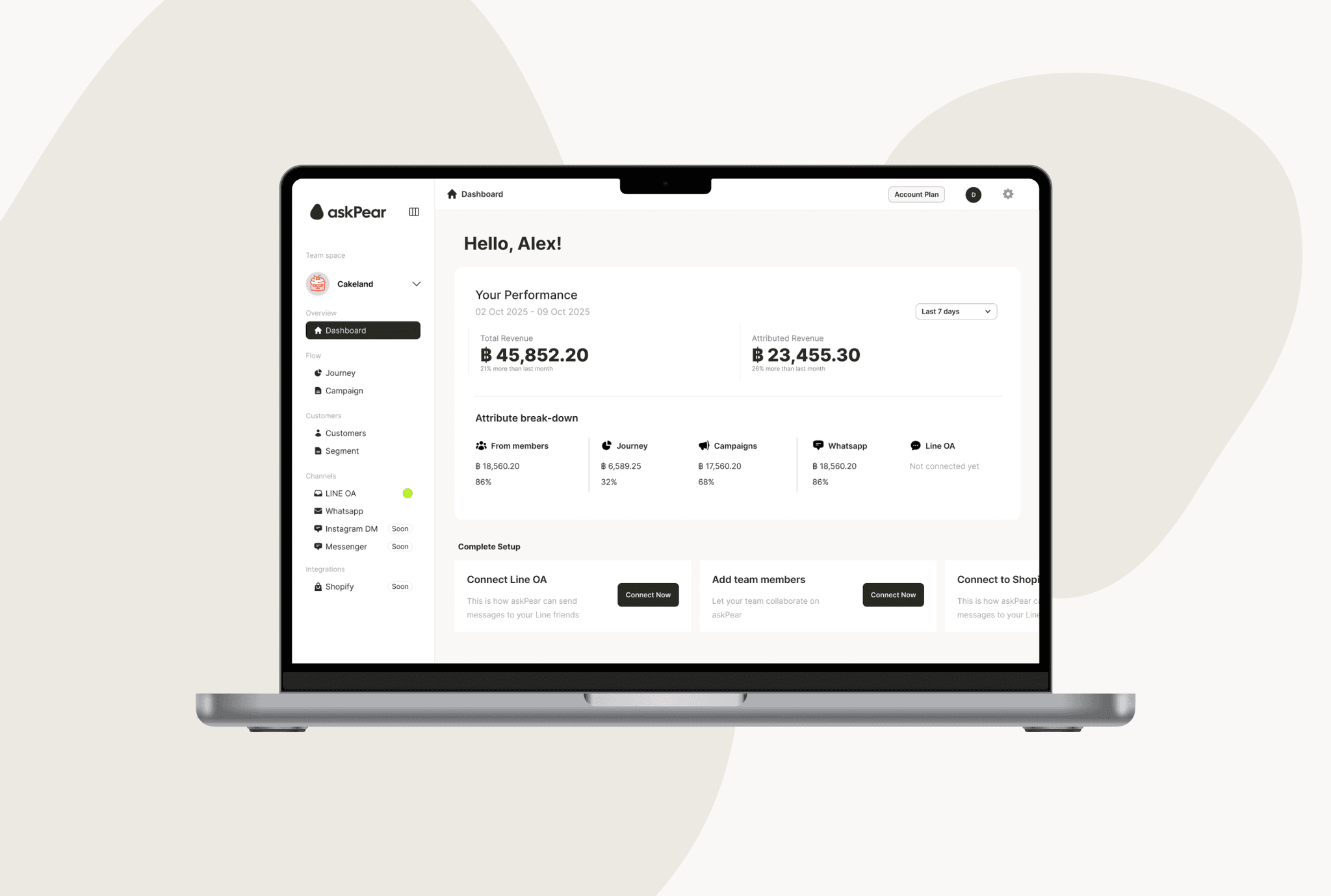 askPear dashboard